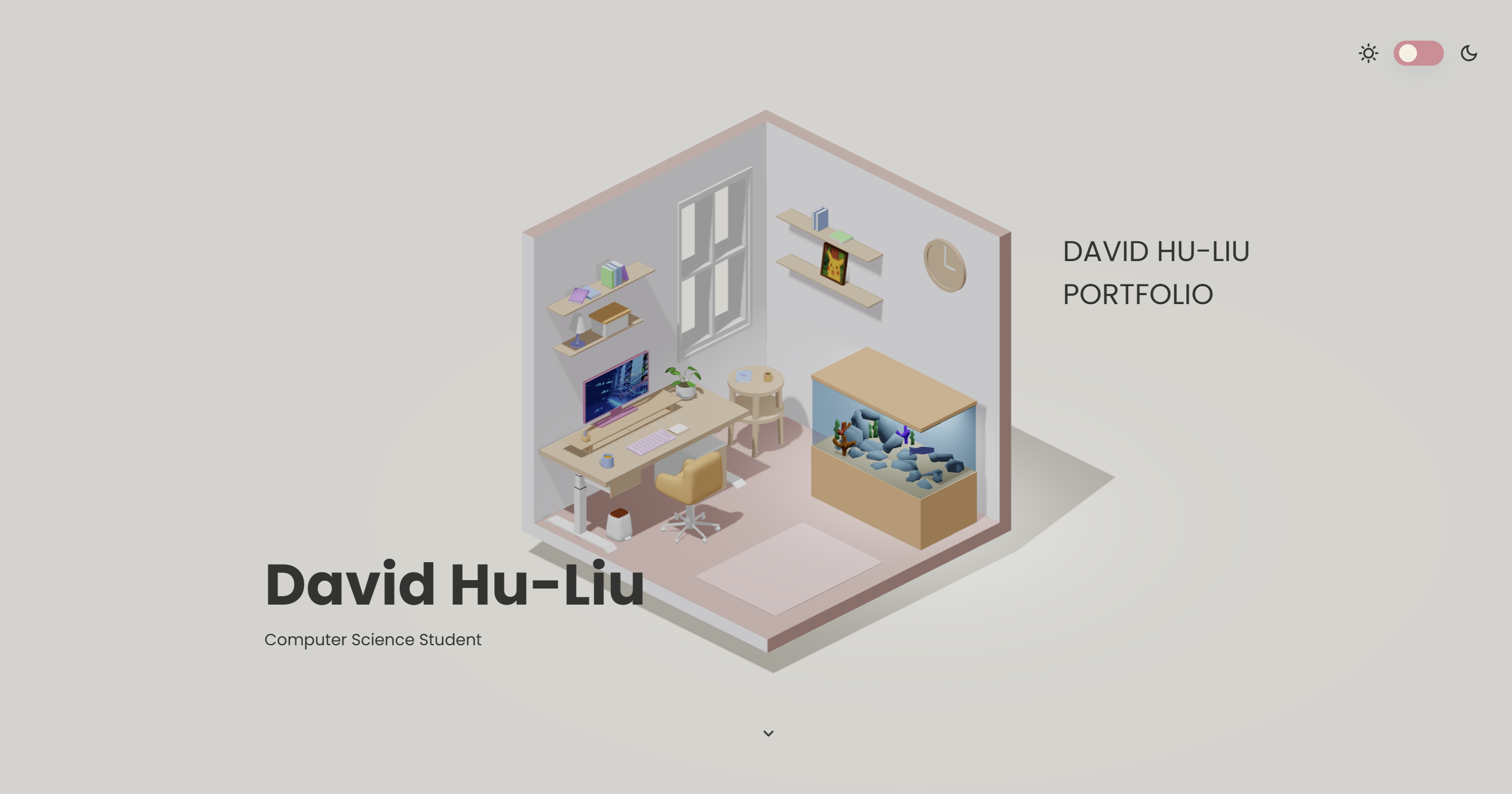 3D Portfolio Website screenshot